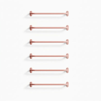 Randle 24" Monkey Bars + Wall Ladder - Bulk Clearance in pink steel for durable wall-mounted climbing and play accessory