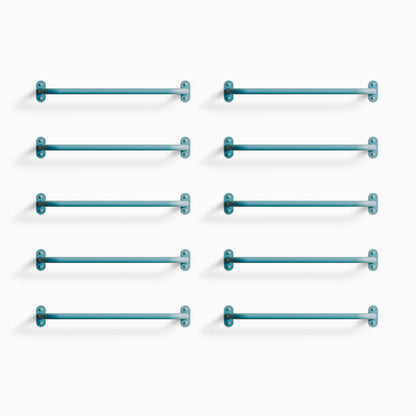 Randle 24" Monkey Bars + Wall Ladder - Bulk Clearance in steely blue steel for sturdy wall-mounted climbing and play setup