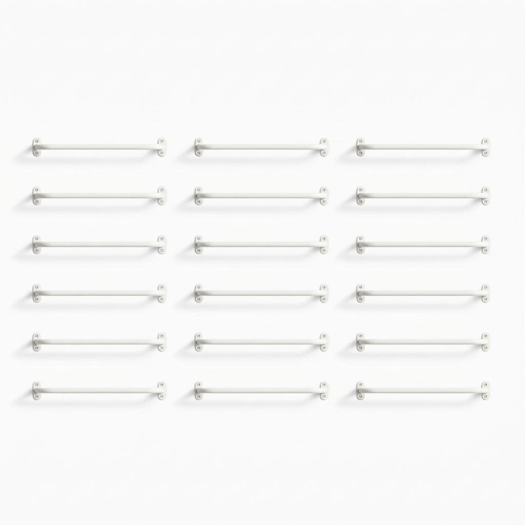 Randle 24" Monkey Bars + Wall Ladder - Bulk Clearance in white steel for minimalist wall-mounted climbing and play setup