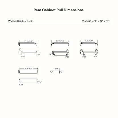 Rem Cabinet Pull - Center