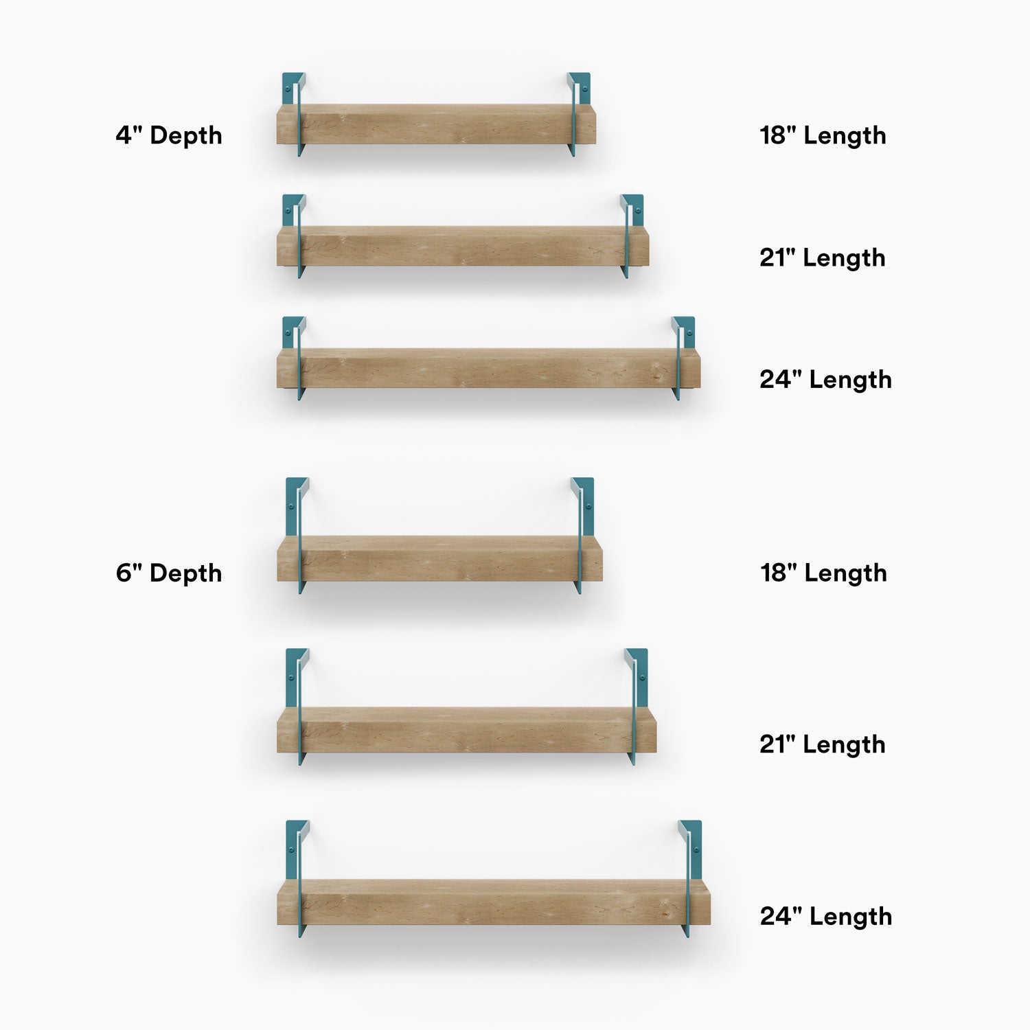 Shortie Maple Wall Shelf