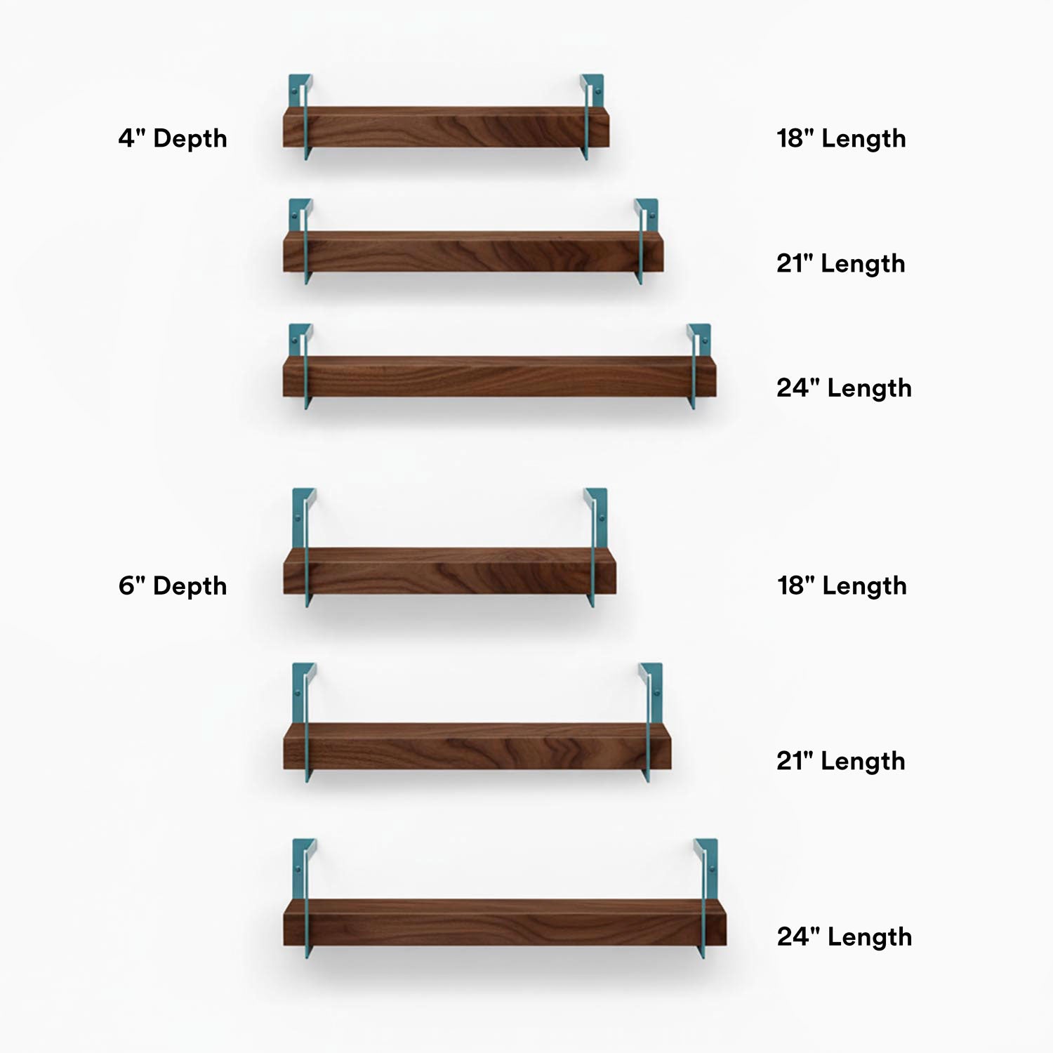 Shortie Walnut Wall Shelf