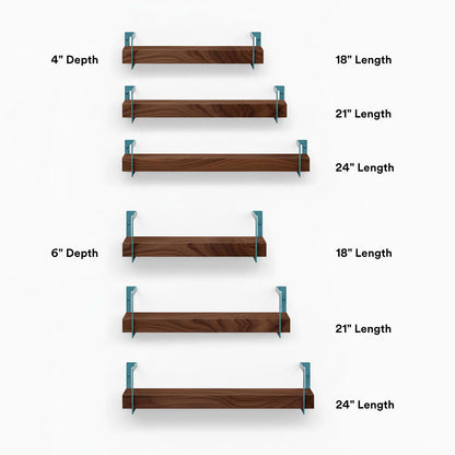 Shortie Walnut Wall Shelf