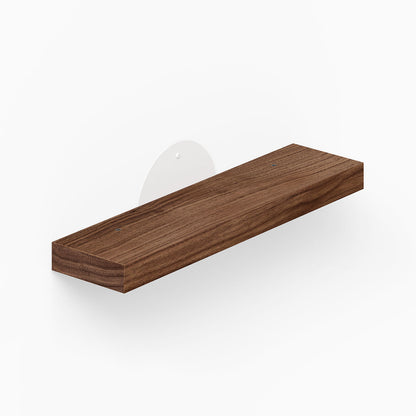 Shortie Deux Wall Shelf featuring a minimalist solid hardwood design with hidden mounting hardware for sleek, functional wall display and organization.