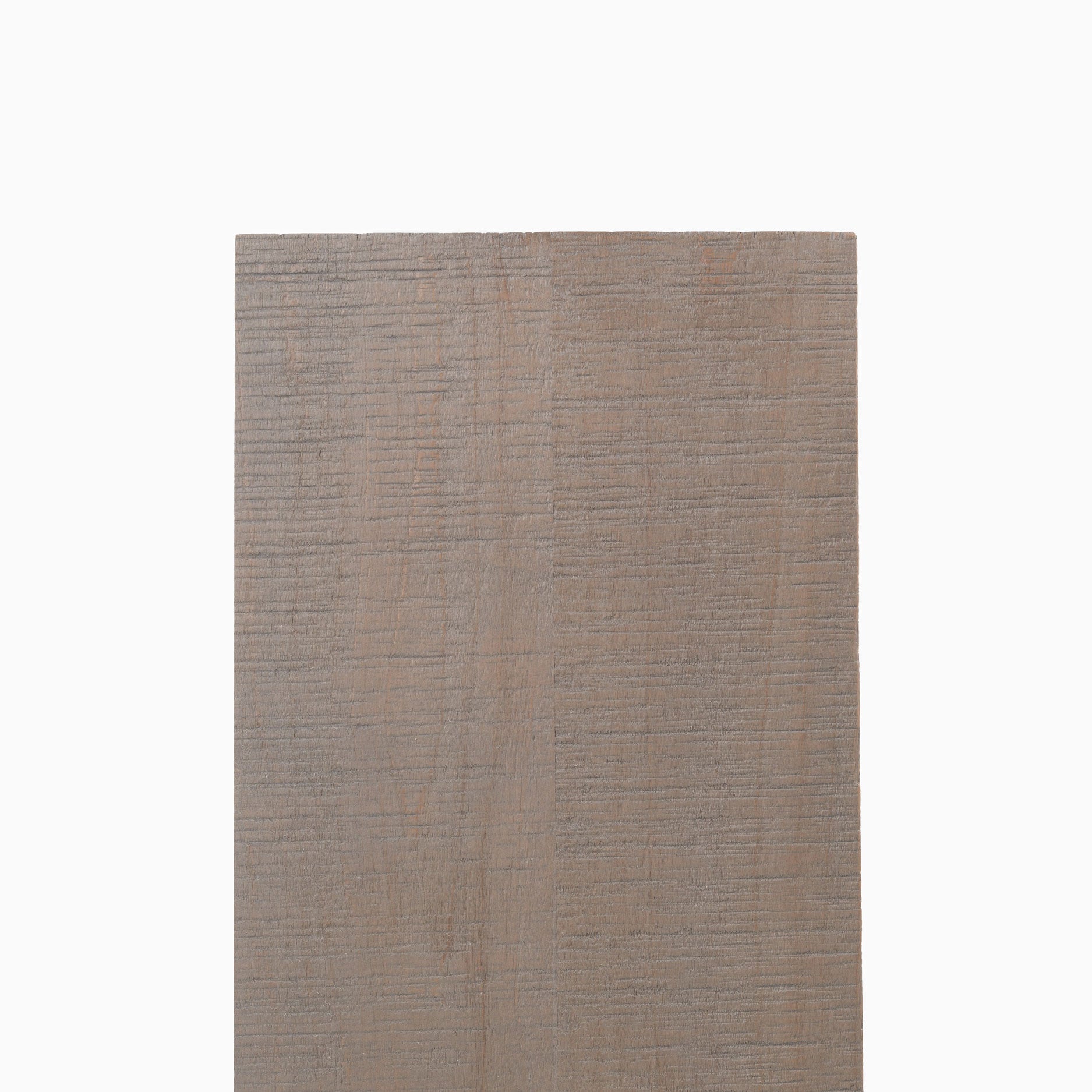 Hatch Grey Rustic Wood Slab with textured surface in muted grey, ideal for custom floating shelves and wall displays