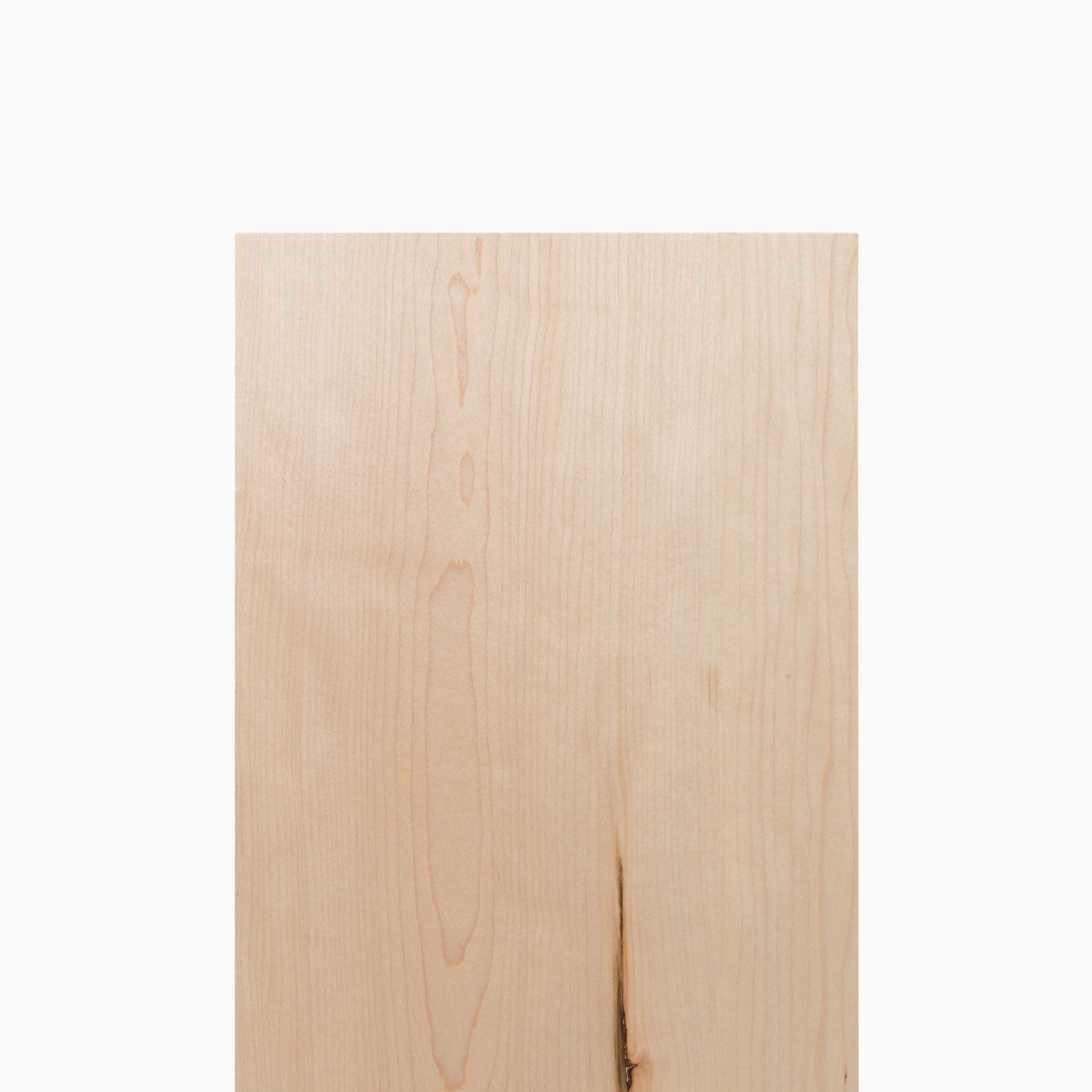 Maple Wood Slab showing smooth natural grain and clear finish for minimalist wall shelf displays or custom floating shelves
