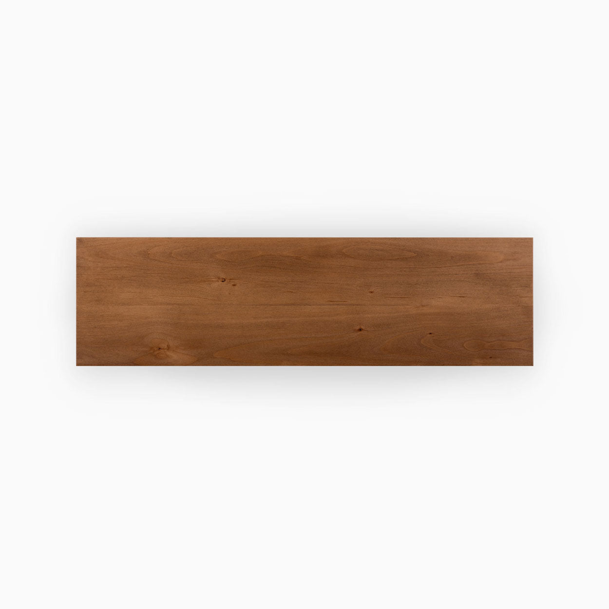 Nutmeg Wood Slab floating shelf with rich warm wood tones and smooth minimalist design for versatile wall display spaces