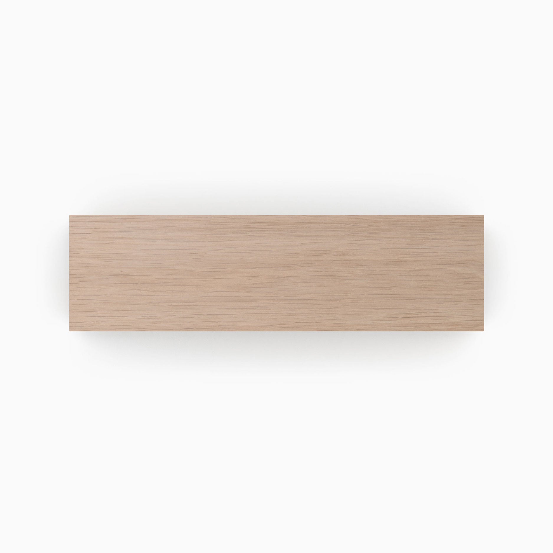 Unfinished White Oak Wood Slab showcasing natural grain and smooth surface perfect for custom floating shelves or display ledges