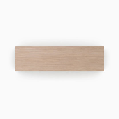 Unfinished White Oak Wood Slab showcasing natural grain and smooth surface perfect for custom floating shelves or display ledges
