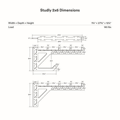 Studly Wall Storage System 2x6 Bracket
