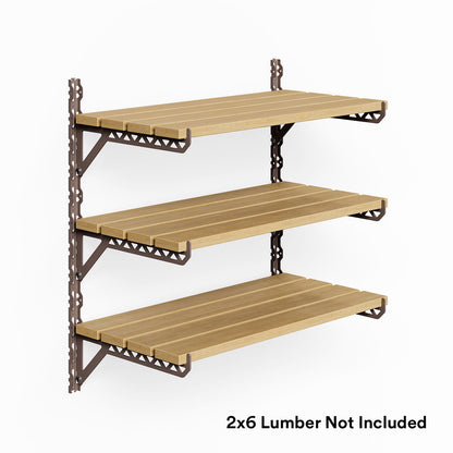 Studly Wall Storage 2x6 Shelf System (3 Shelf)