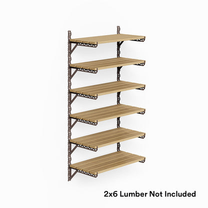 Studly Wall Storage 2x6 Shelf System (6 Shelf)