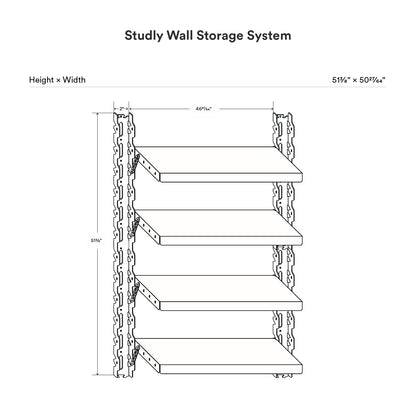 Studly Wall Storage System (4 Shelf)