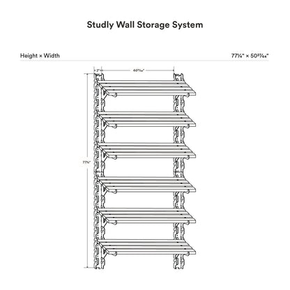 Studly Wall Storage 2x6 Shelf System (6 Shelf)