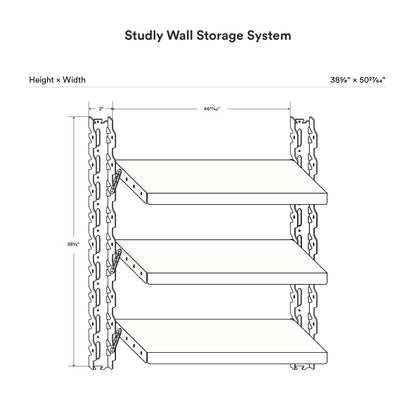 Studly Wall Storage System (3 Shelf)
