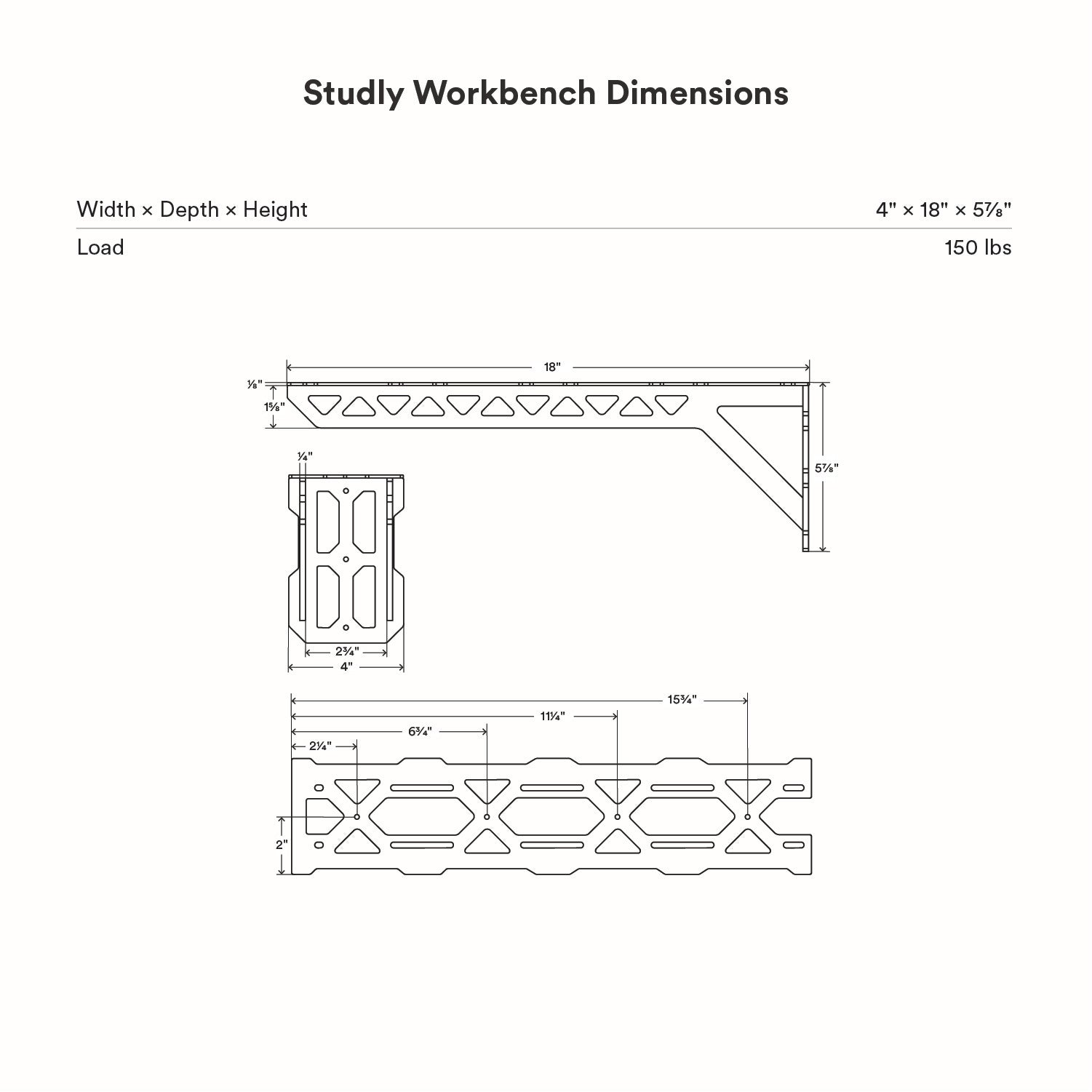 Studly Workbench Utility Bracket