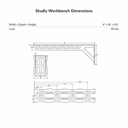 Studly Workbench Utility Bracket
