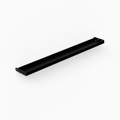 Studly Wall Storage System Steel Tray in matte black steel, designed for durable, minimalist wall shelves and organization with modern functionality.