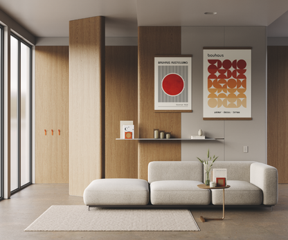 Clearance — Tromso Steel Floating Shelf — 17.5" length x 6" depth steel shelf in modern living room with minimalist decor