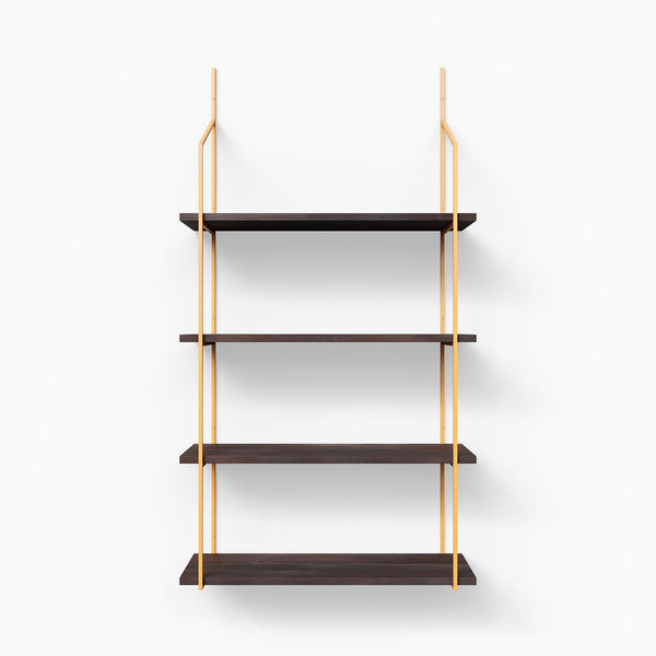 FLYMe／DOCK OFFICE SERIES SHELF（ウォールナット） Verne Dutch Mocha 4 Tiered Shelf | Shelfology®