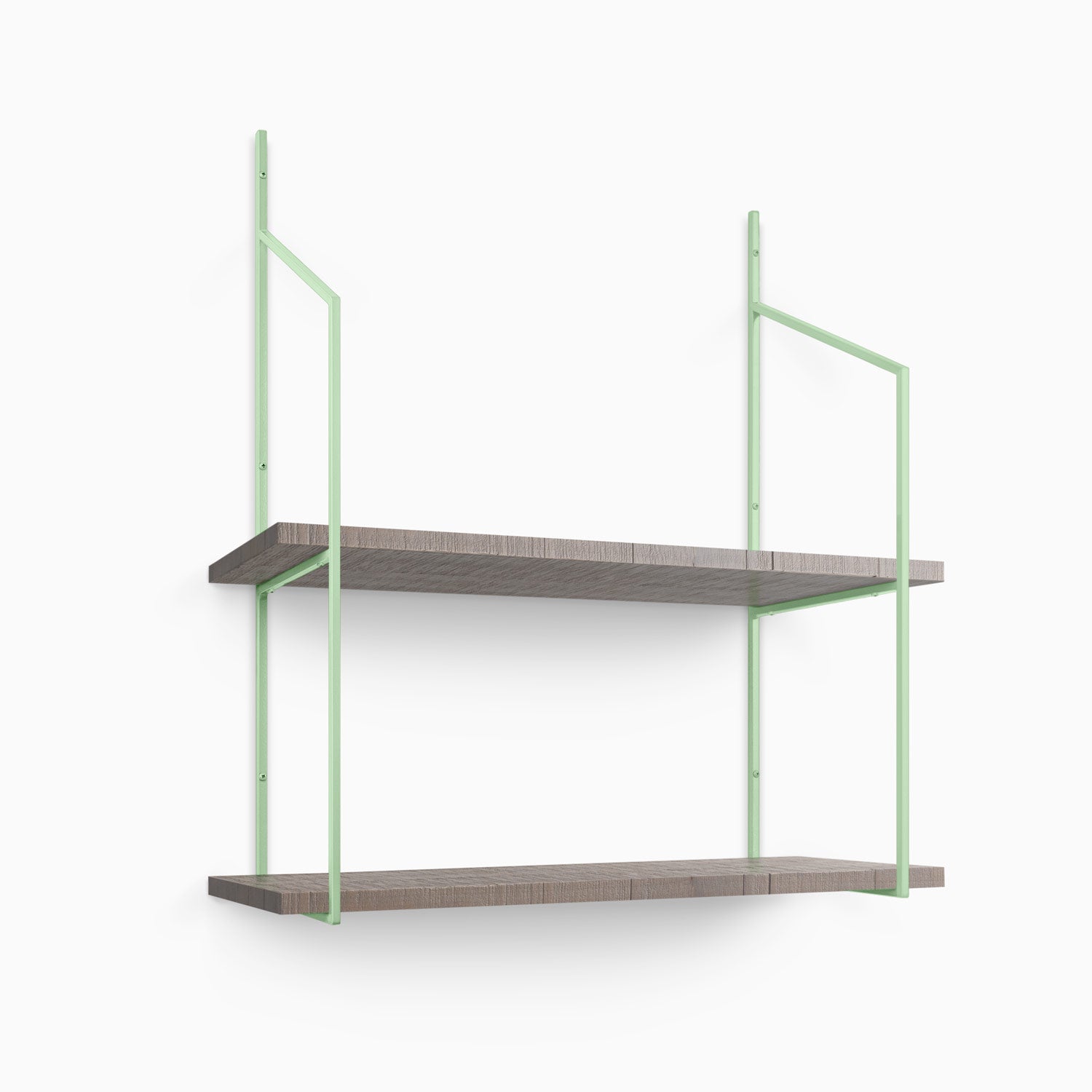 Verne Hatch Grey Rustic 2 Tiered Shelf