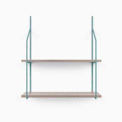 Verne Hatch Grey Rustic 2 Tiered Shelf