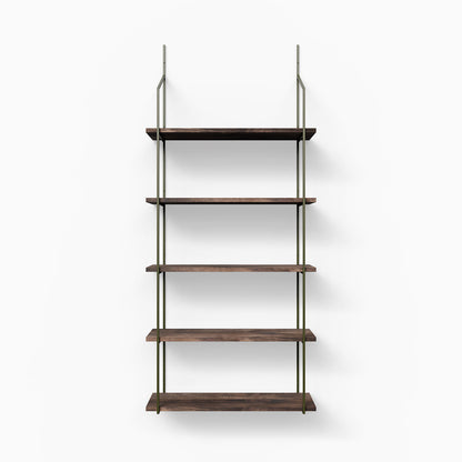 Verne Espresso Rustic 5 Tiered Shelf