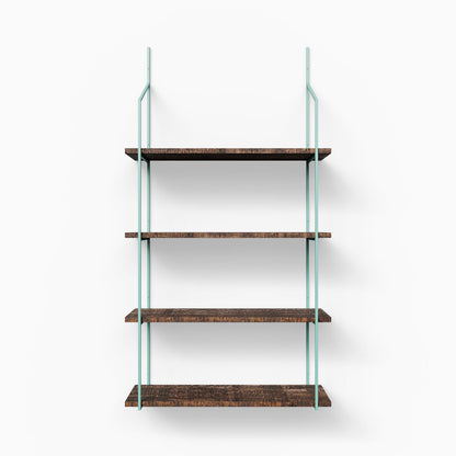 Verne Espresso Rustic 4 Tiered Shelf