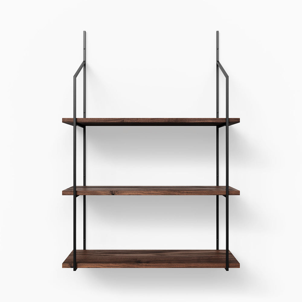 Verne Walnut 3 Tiered Shelf | Shelfology®