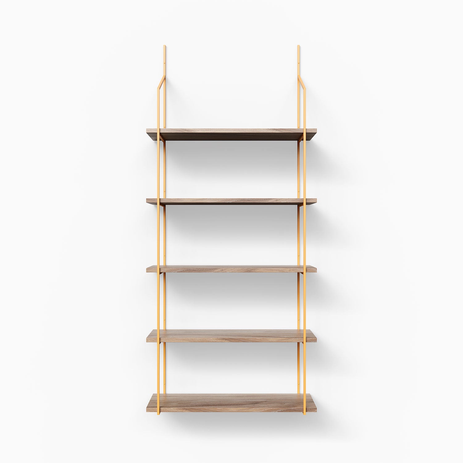 Verne Glazed White Oak 5 Tiered Shelf