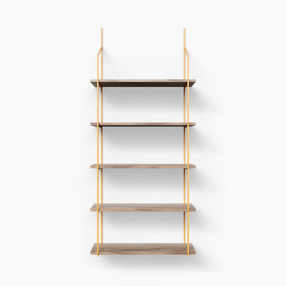 Verne Glazed White Oak 5 Tiered Shelf