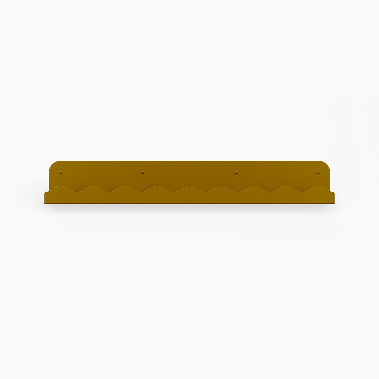 Mini Wave Picture Ledge in deepshag steel with subtle wave design for sleek floating shelf and wall display organization