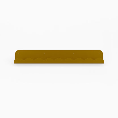 Mini Wave Picture Ledge in deepshag steel with subtle wave design for sleek floating shelf and wall display organization