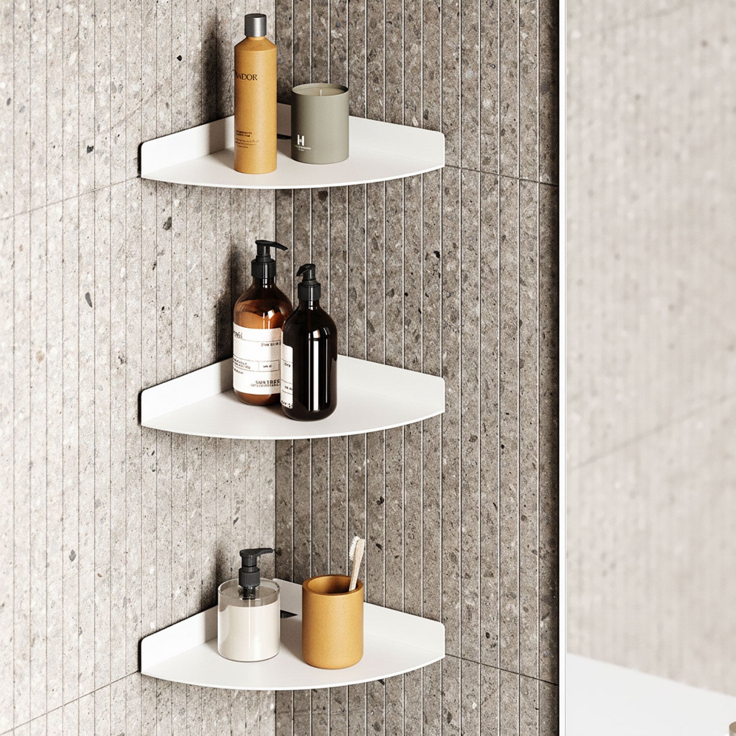 Wink Round Corner Shelf - B&W